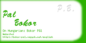 pal bokor business card
